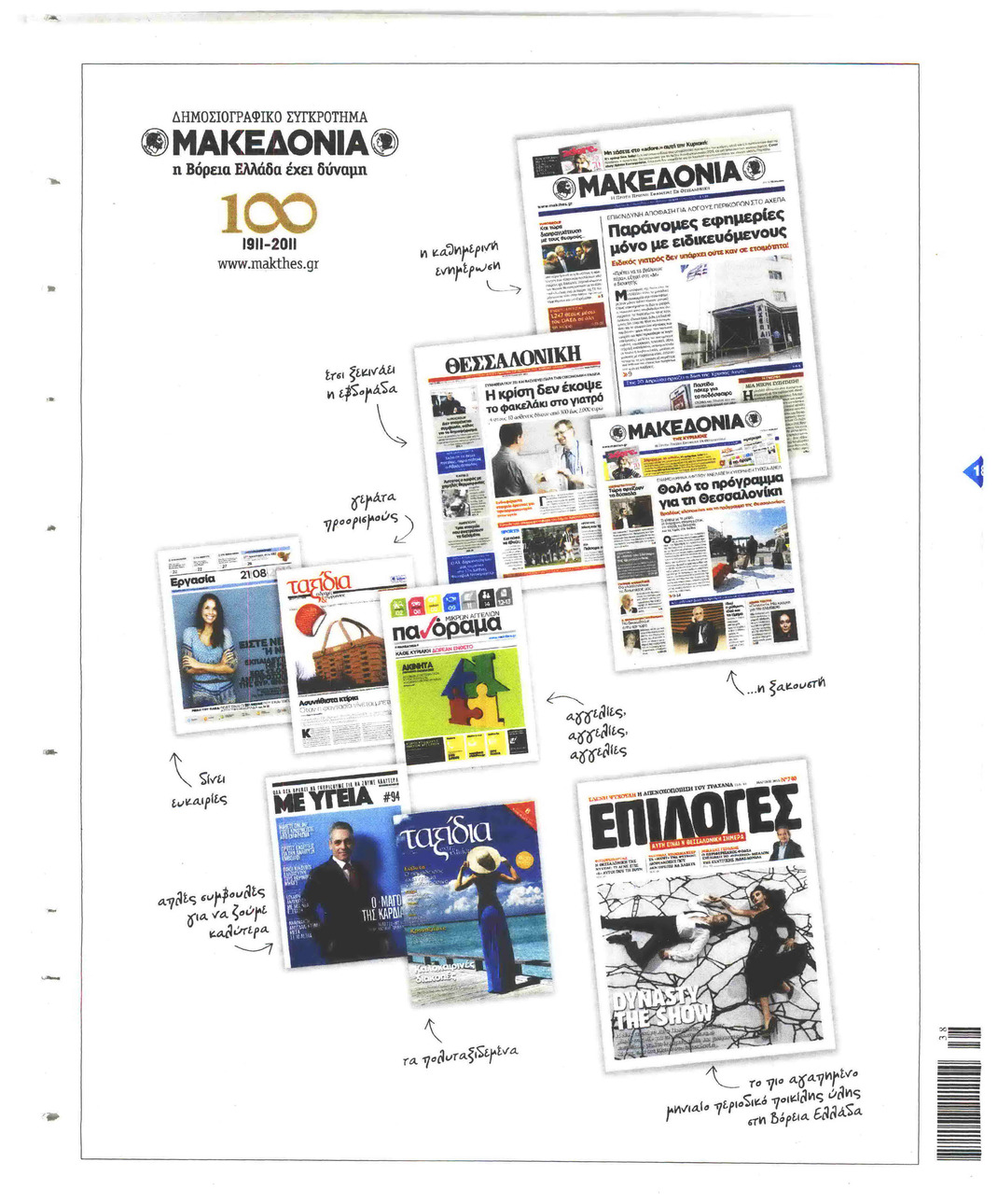 Οπισθόφυλλο εφημερίδας Μακεδονία