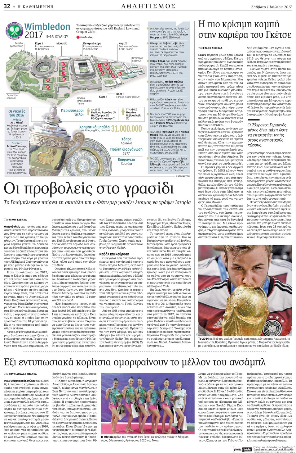 Οπισθόφυλλο εφημερίδας Καθημερινή
