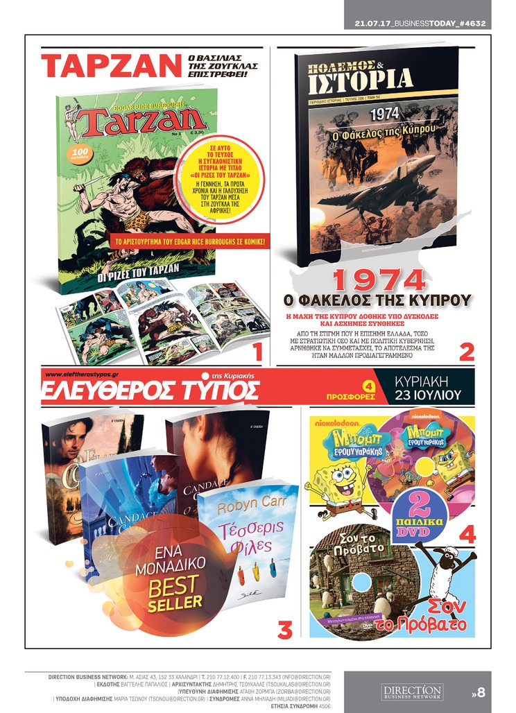 Οπισθόφυλλο εφημερίδας Business Today