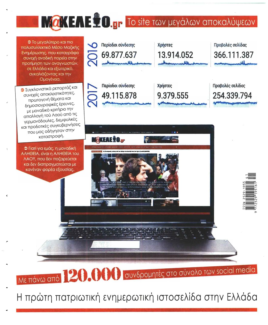 Οπισθόφυλλο εφημερίδας Μακελειό