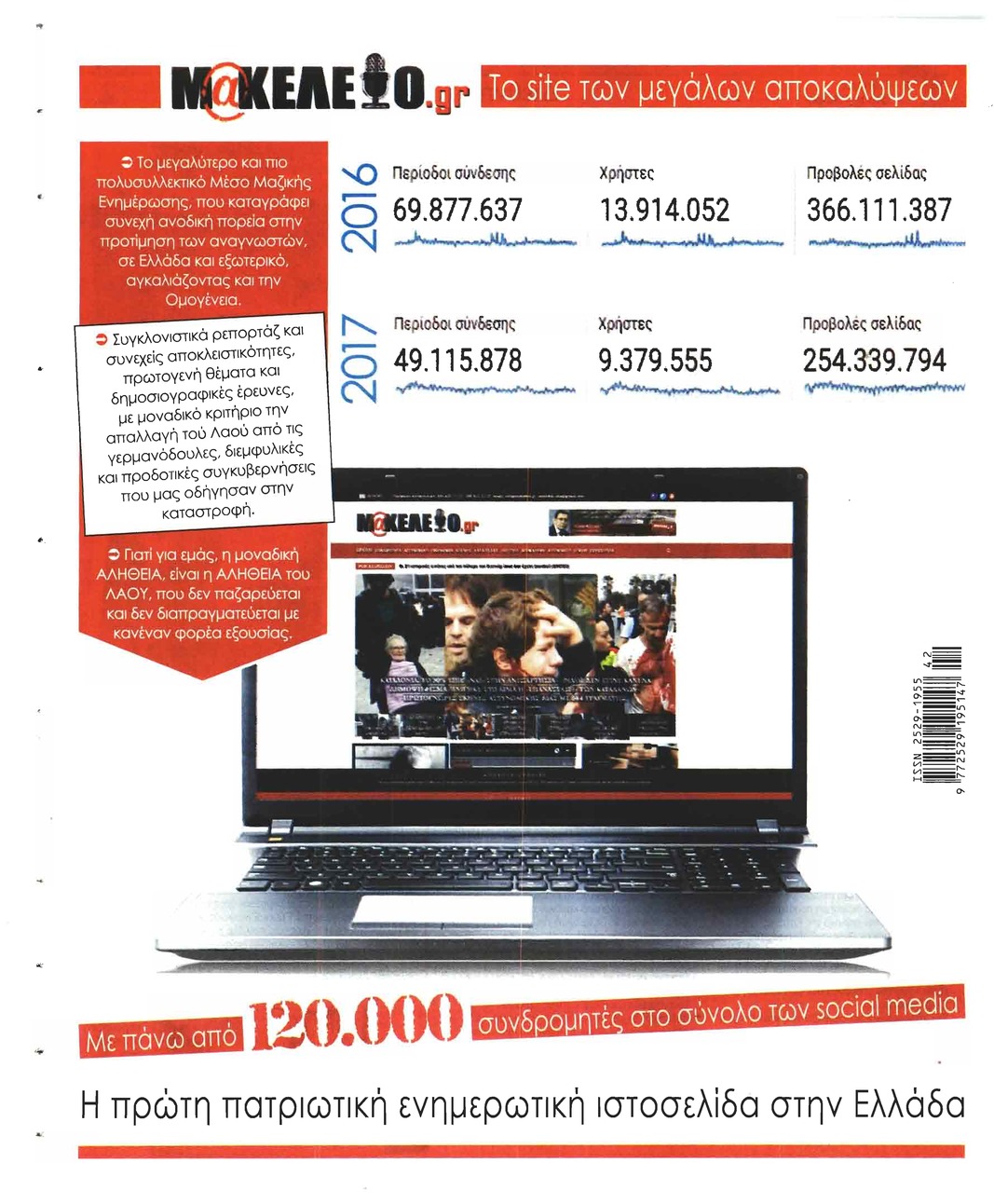 Οπισθόφυλλο εφημερίδας Μακελειό