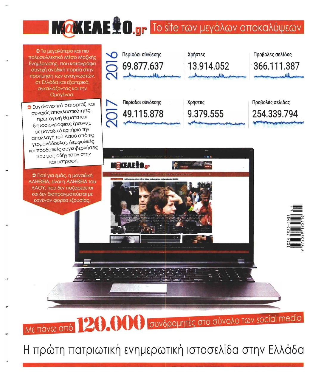 Οπισθόφυλλο εφημερίδας Μακελειό