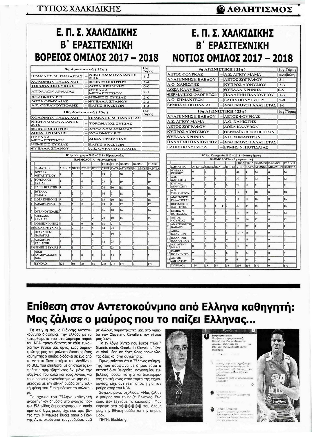 Οπισθόφυλλο εφημερίδας Τύπος Χαλκιδικής