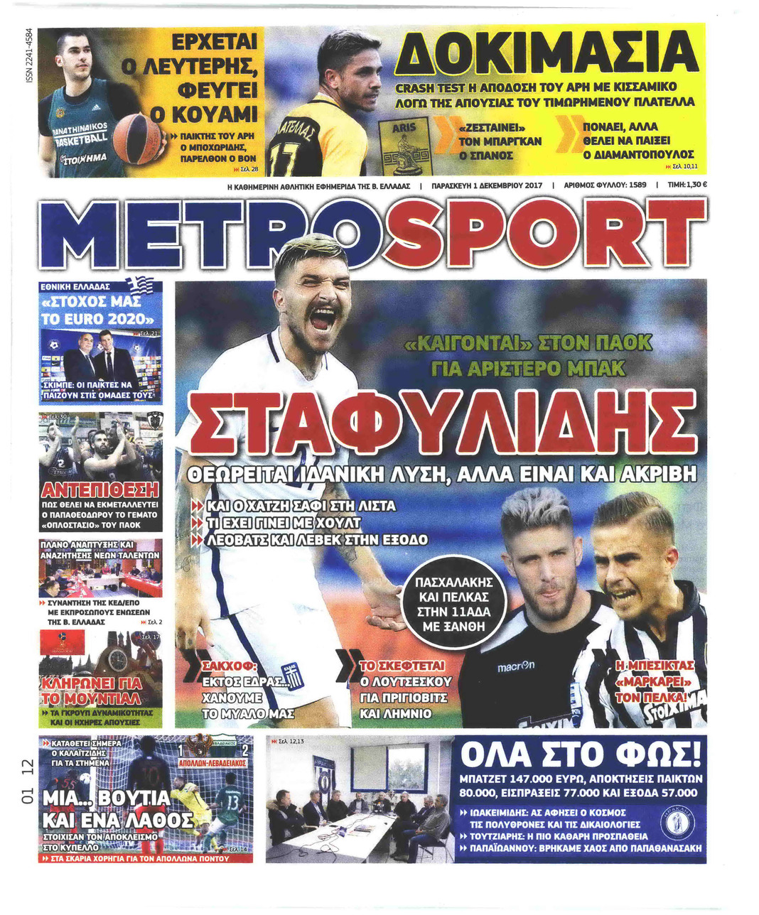 Πρωτοσέλιδο εφημερίδας Metrosport