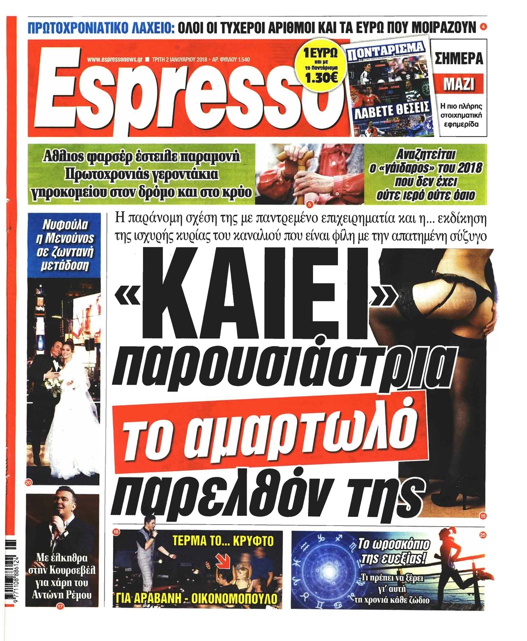 Πρωτοσέλιδο εφημερίδας Espresso