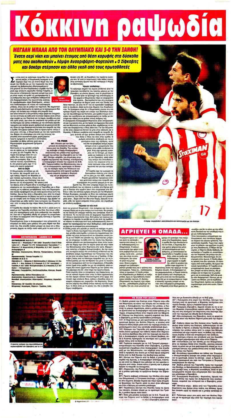 Οπισθόφυλλο εφημερίδας Φως των σπορ