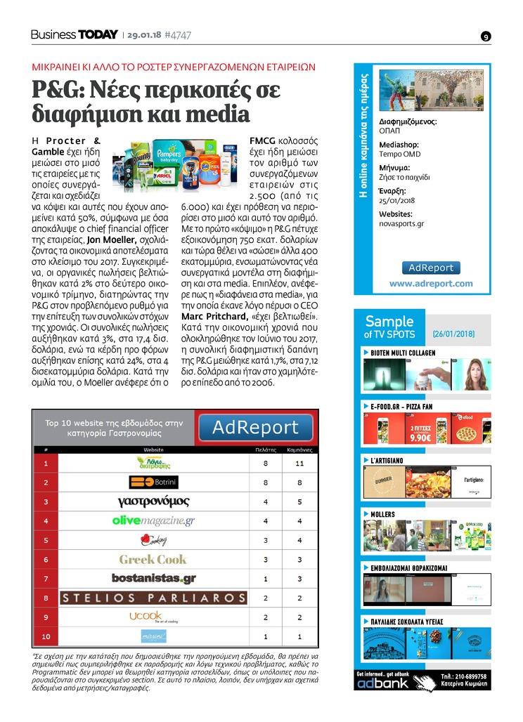 Οπισθόφυλλο εφημερίδας Business Today