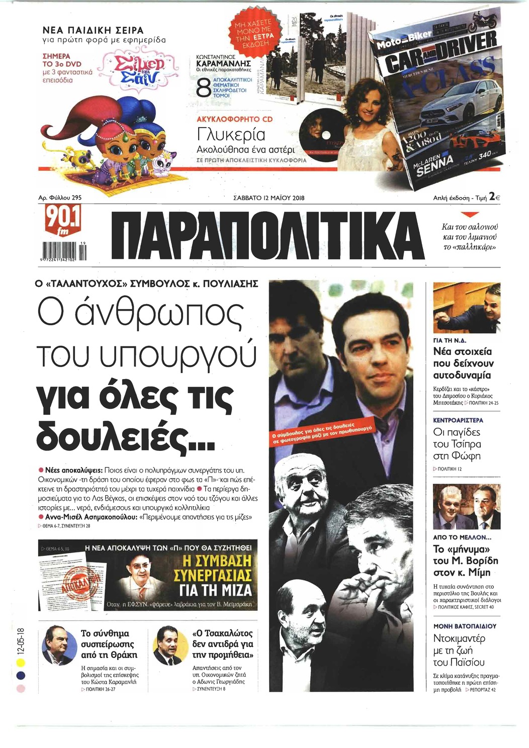 Πρωτοσέλιδο εφημερίδας Παραπολιτικά