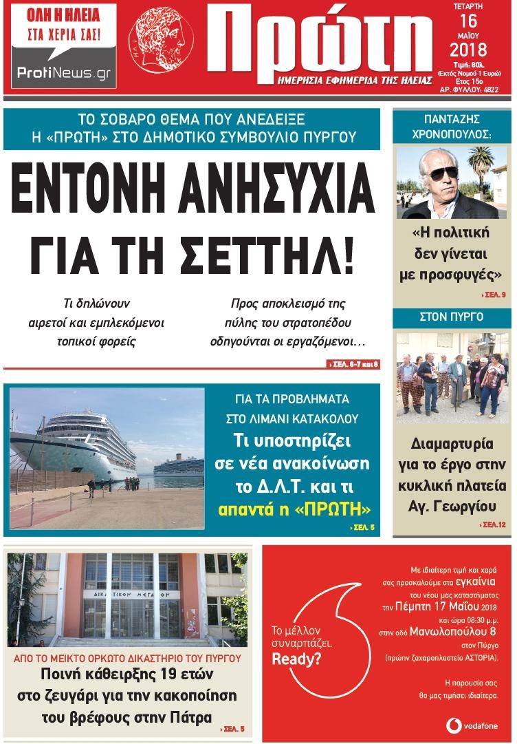 Πρωτοσέλιδο εφημερίδας 