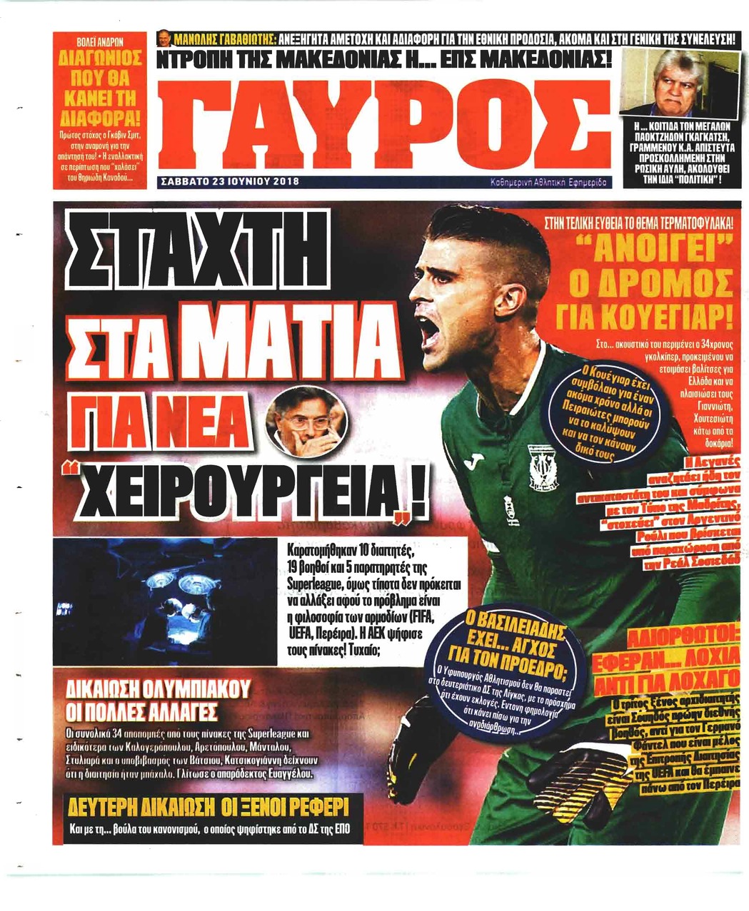 Οπισθόφυλλο εφημερίδας Κόκκινος Πρωταθλητής 08/09/2026