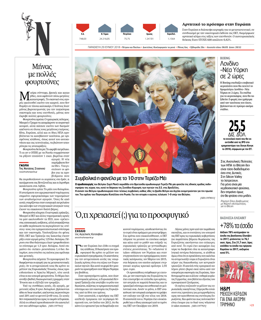 Οπισθόφυλλο εφημερίδας Ναυτεμπορική
