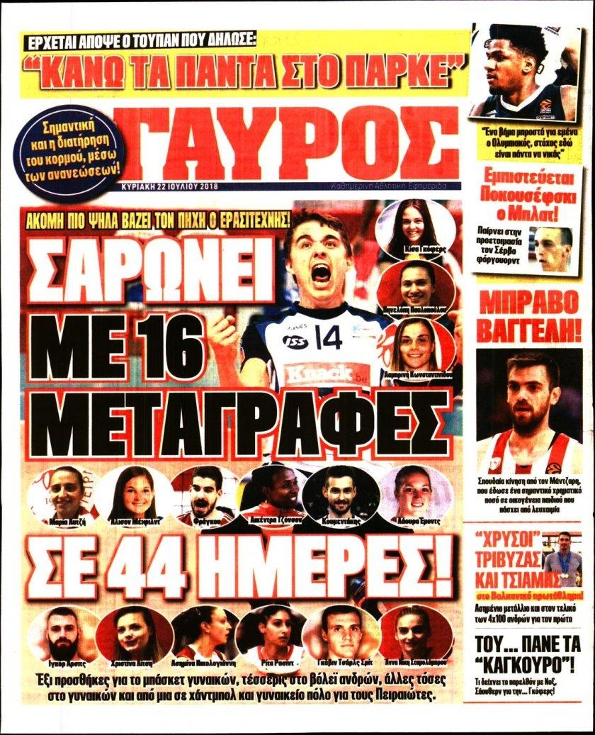 Οπισθόφυλλο εφημερίδας Κόκκινος Πρωταθλητής 07/10/2026