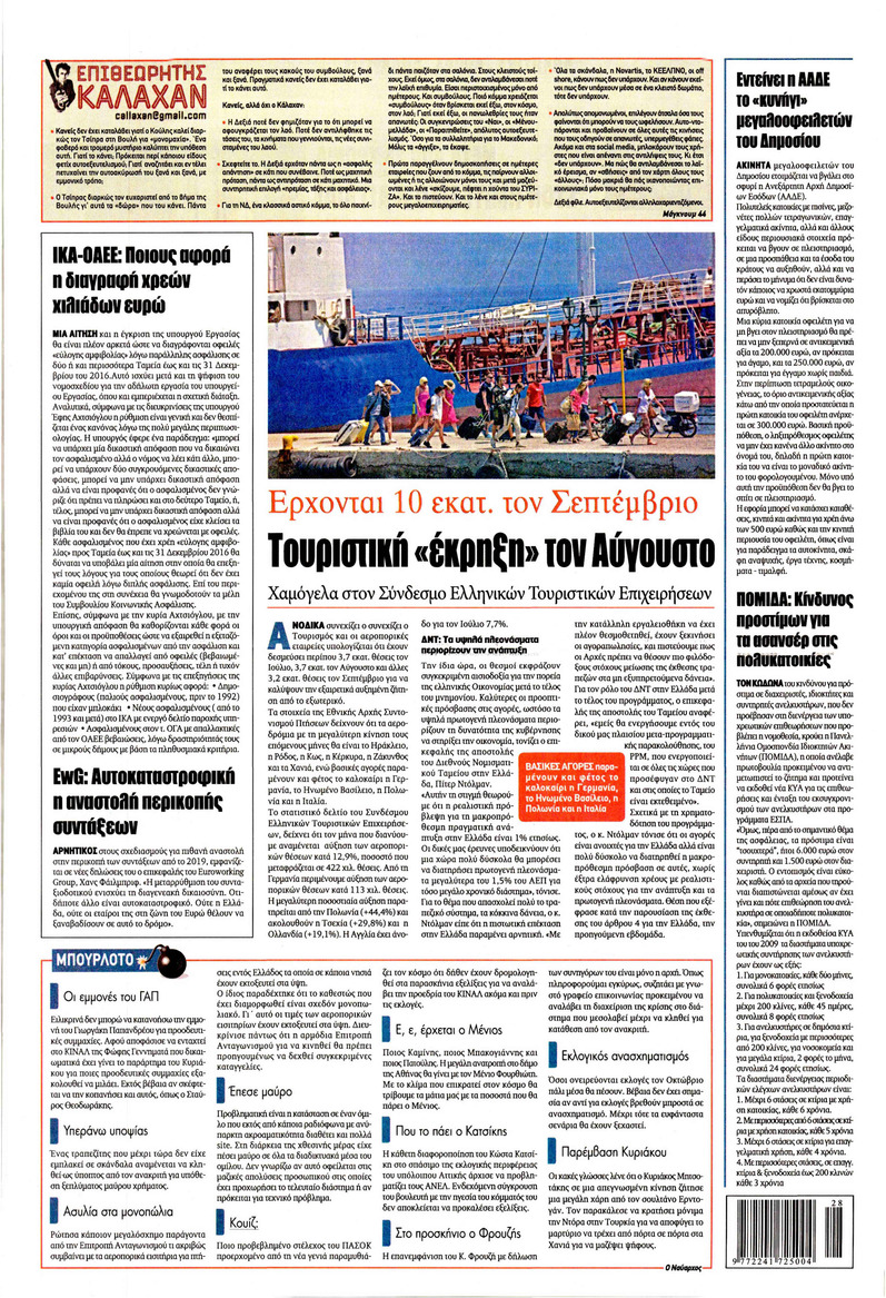 Οπισθόφυλλο εφημερίδας Kontra News 24/09/2026