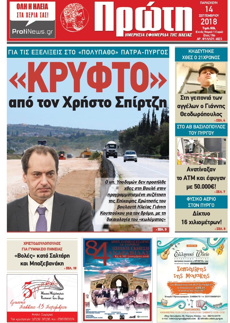 Πρωτοσέλιδο εφημερίδας 