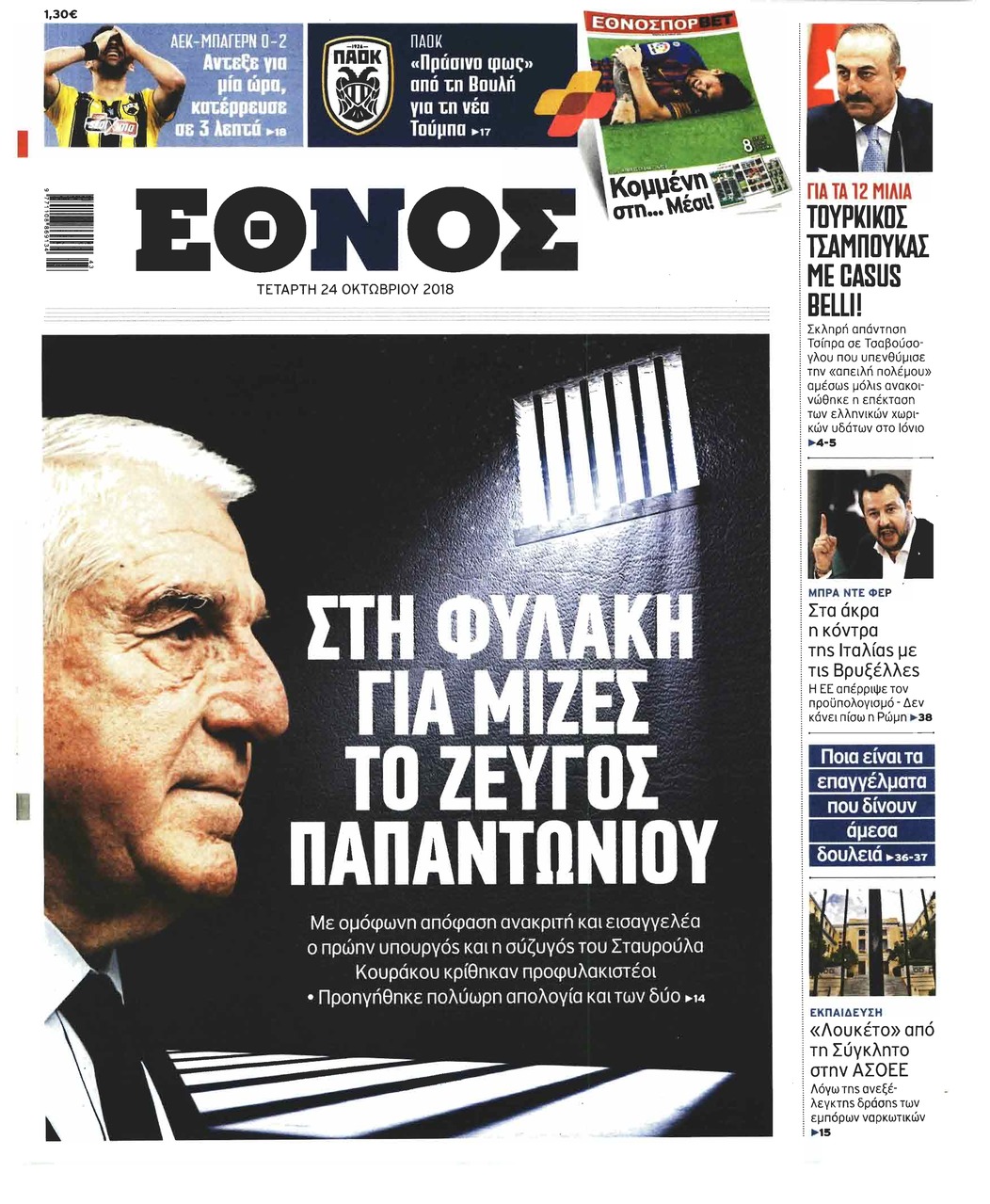 Πρωτοσέλιδο εφημερίδας 