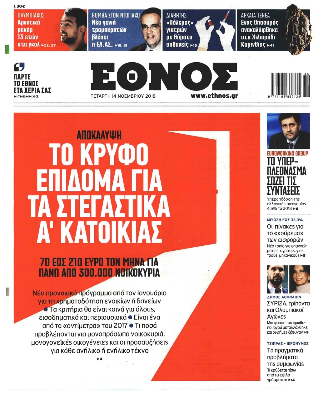 Πρωτοσέλιδο εφημερίδας 