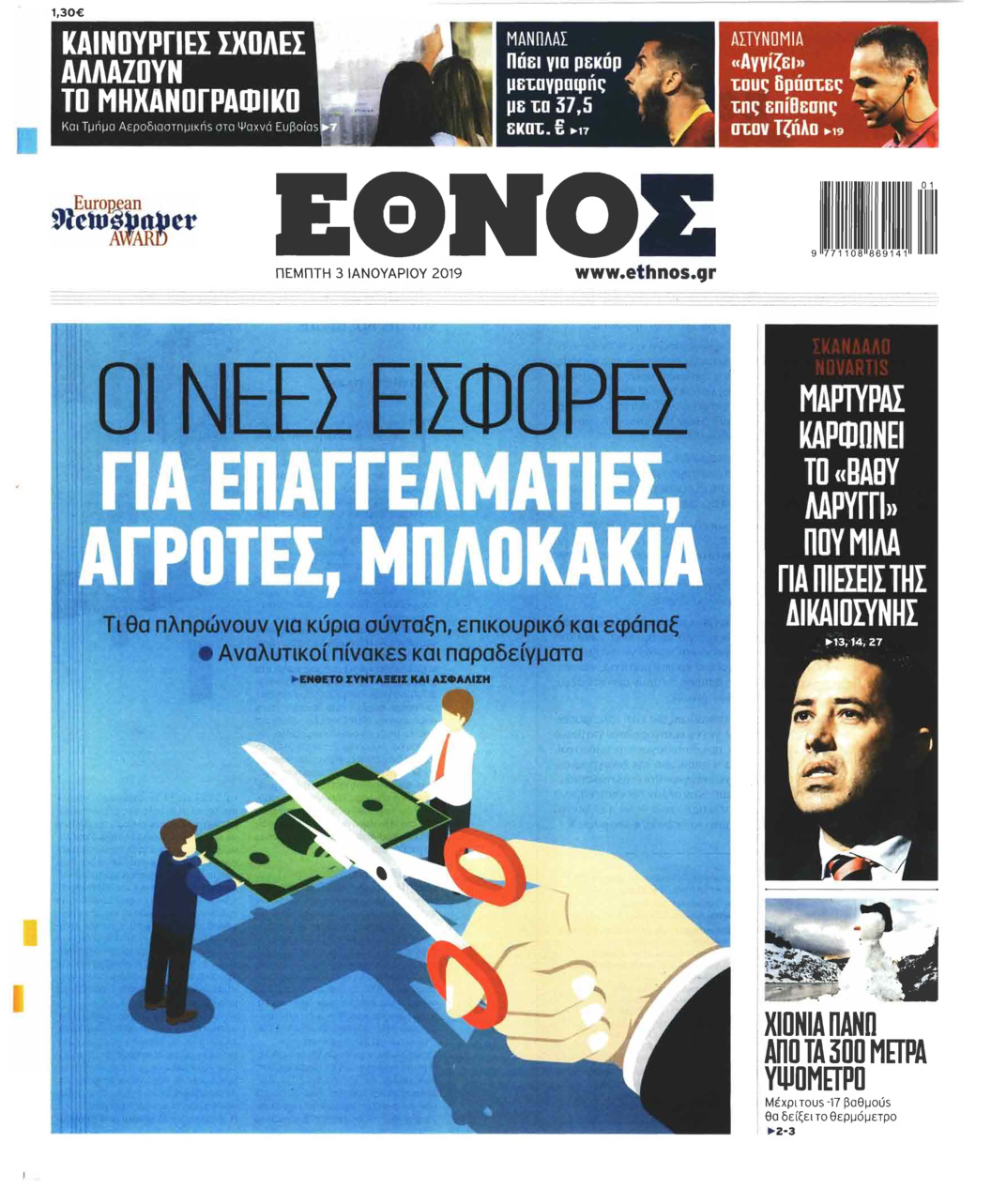 Πρωτοσέλιδο εφημερίδας 