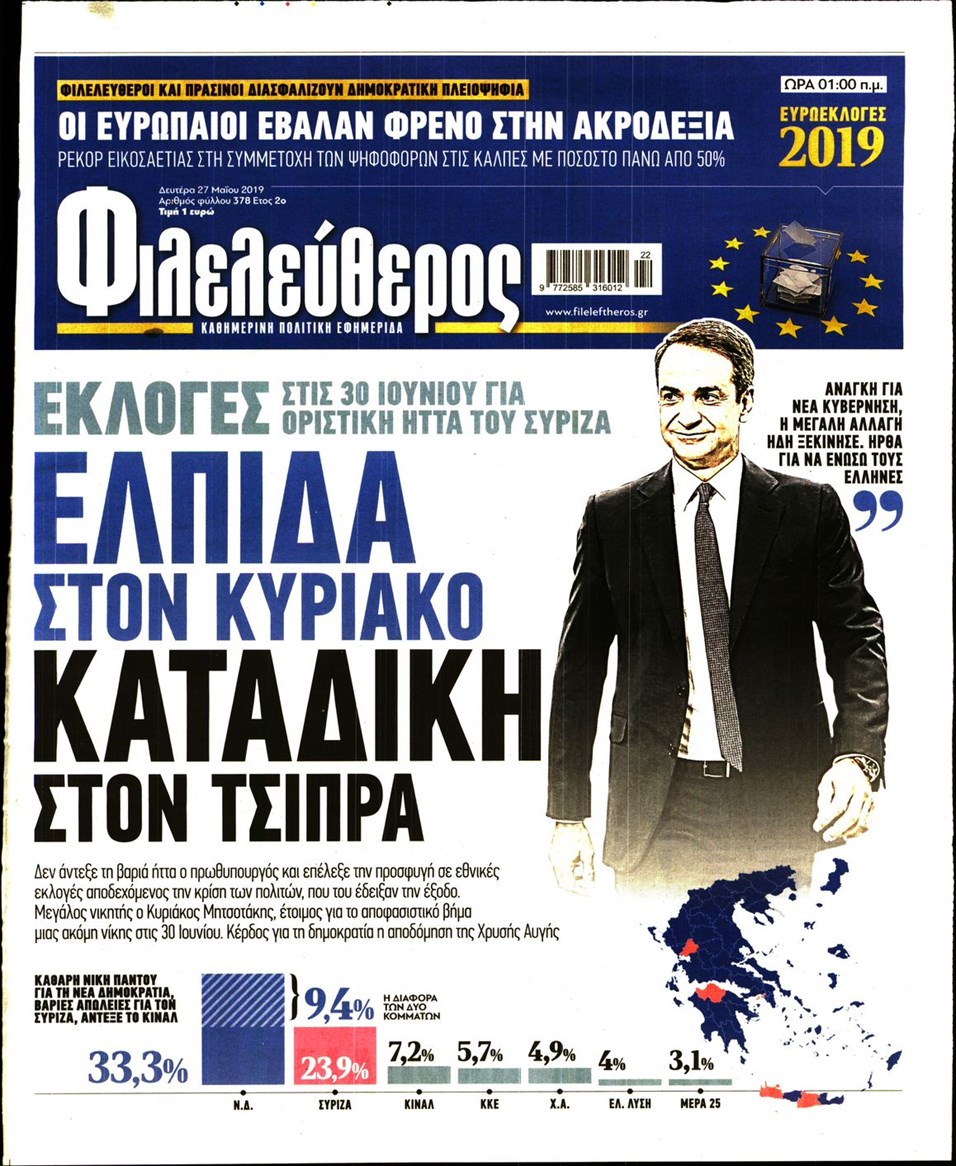 Πρωτοσέλιδο εφημερίδας 