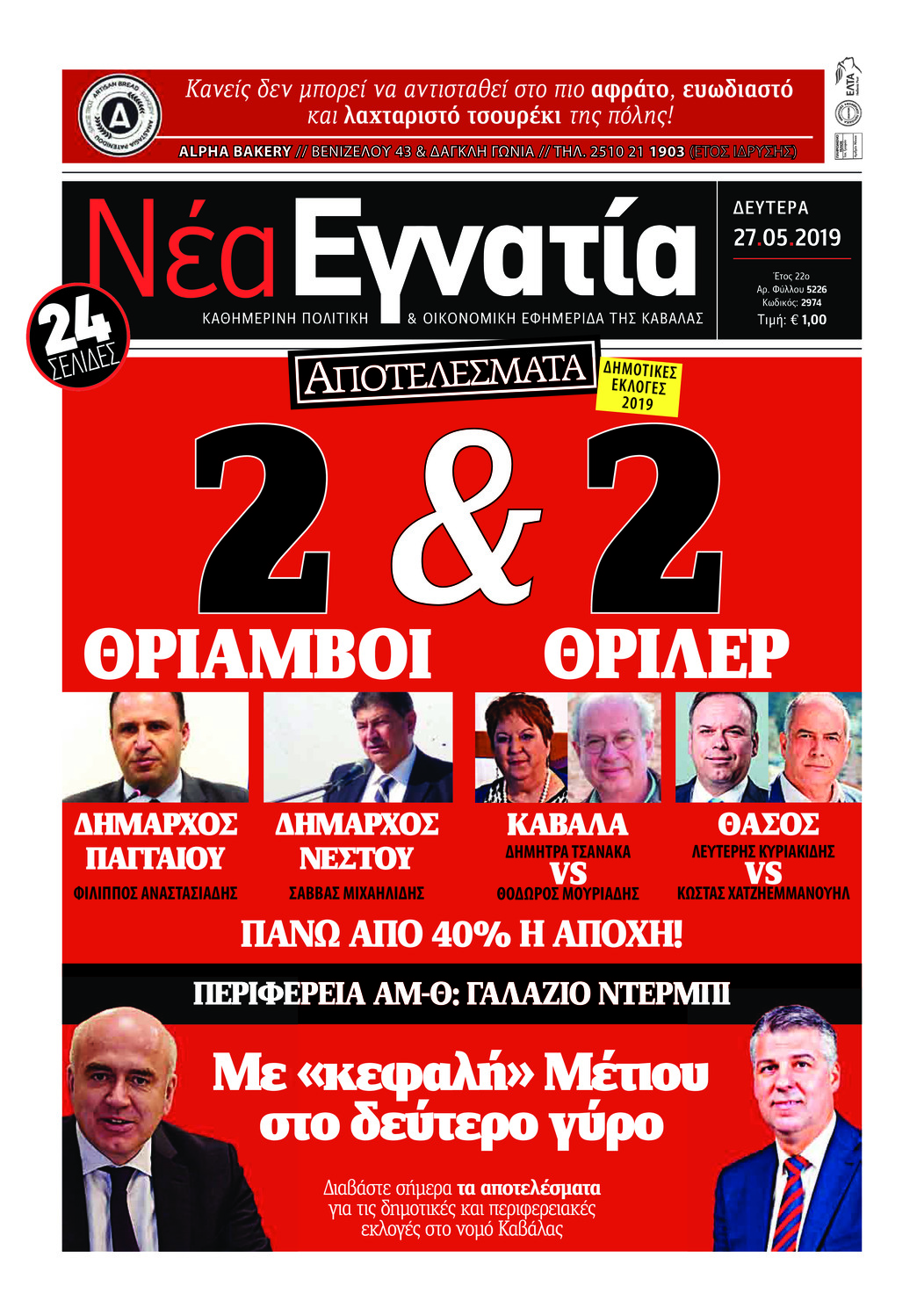 Πρωτοσέλιδο εφημερίδας 