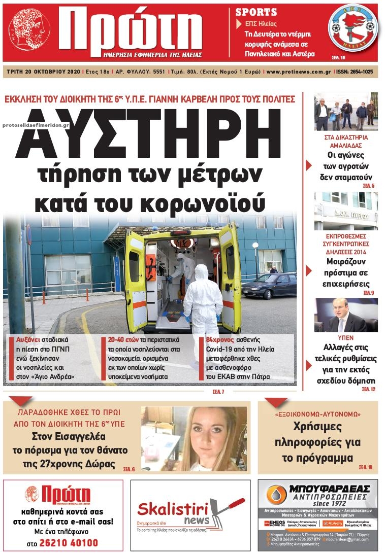 Πρωτοσέλιδο εφημερίδας 