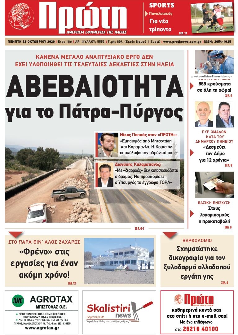 Πρωτοσέλιδο εφημερίδας 