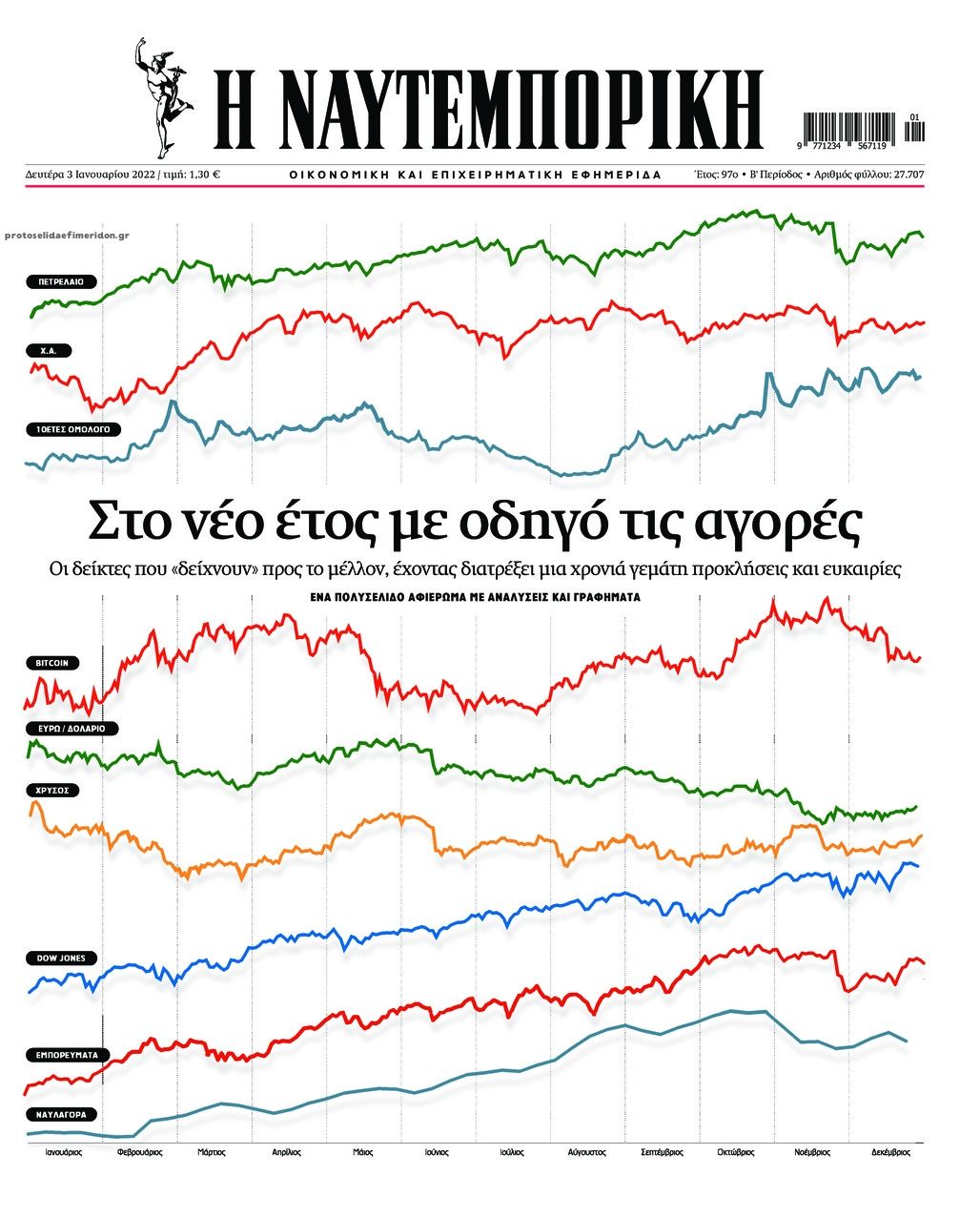 Πρωτοσέλιδο εφημερίδας Ναυτεμπορική