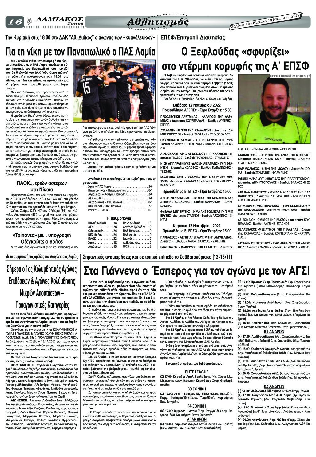 Οπισθόφυλλο εφημερίδας Λαμιακός Τύπος
