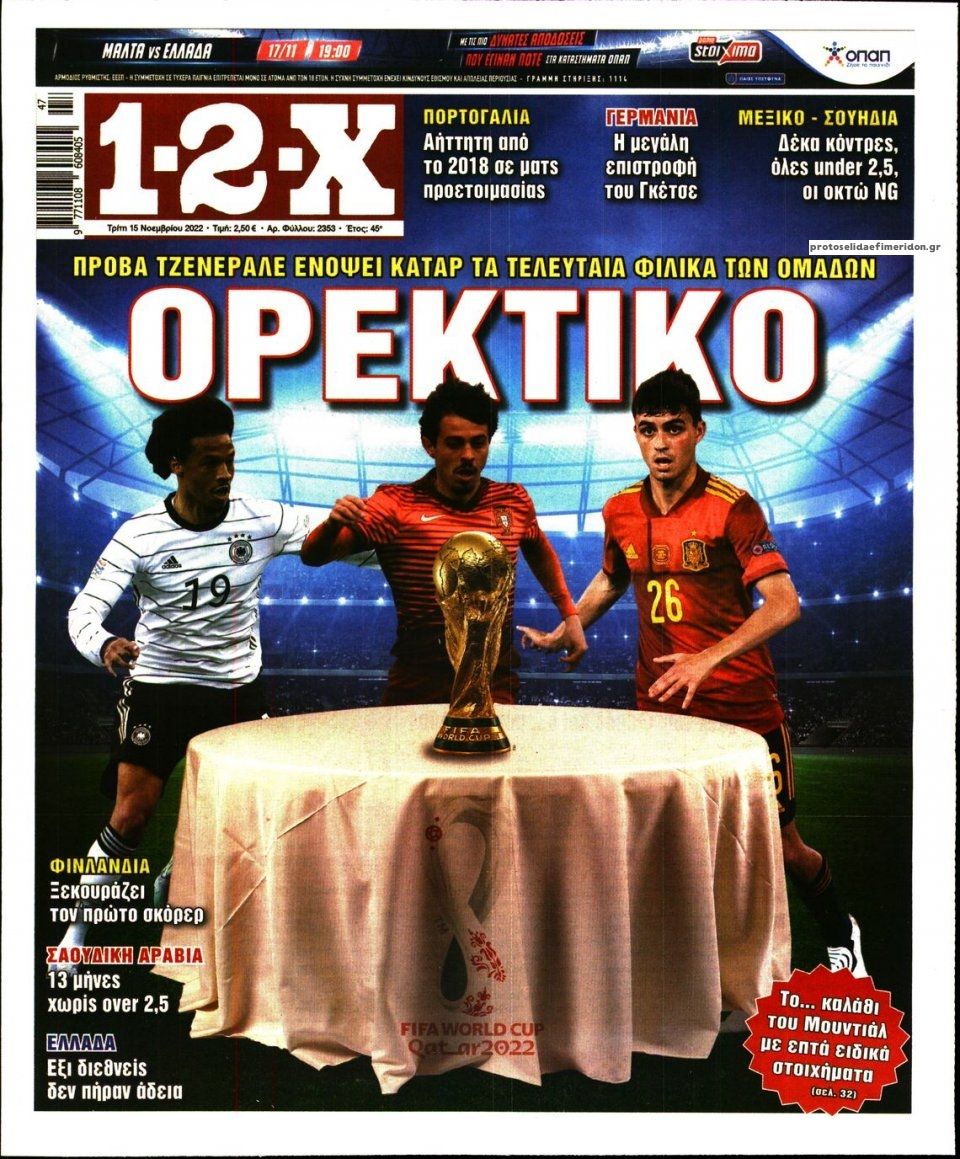 Πρωτοσέλιδο εφημερίδας 12x