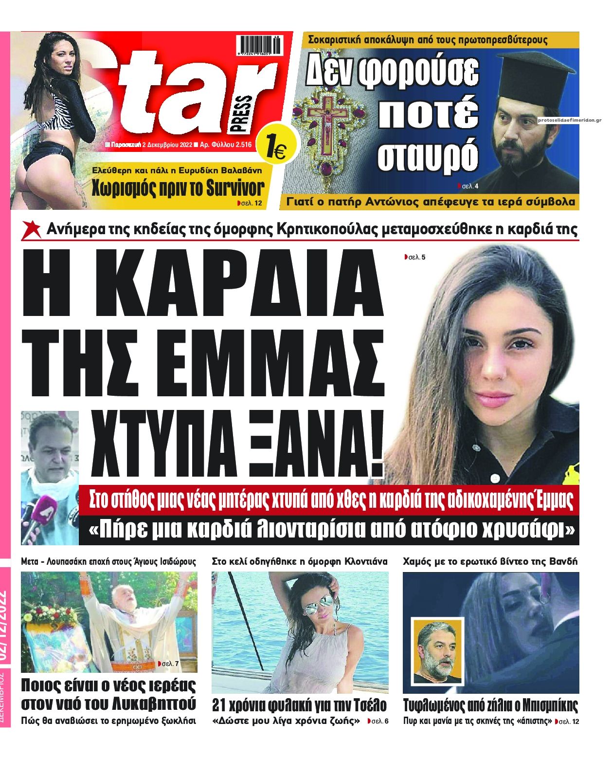 Πρωτοσέλιδο εφημερίδας Star Press