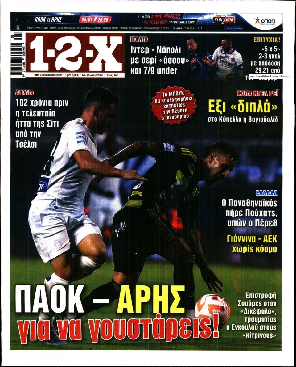 Πρωτοσέλιδο εφημερίδας 12x