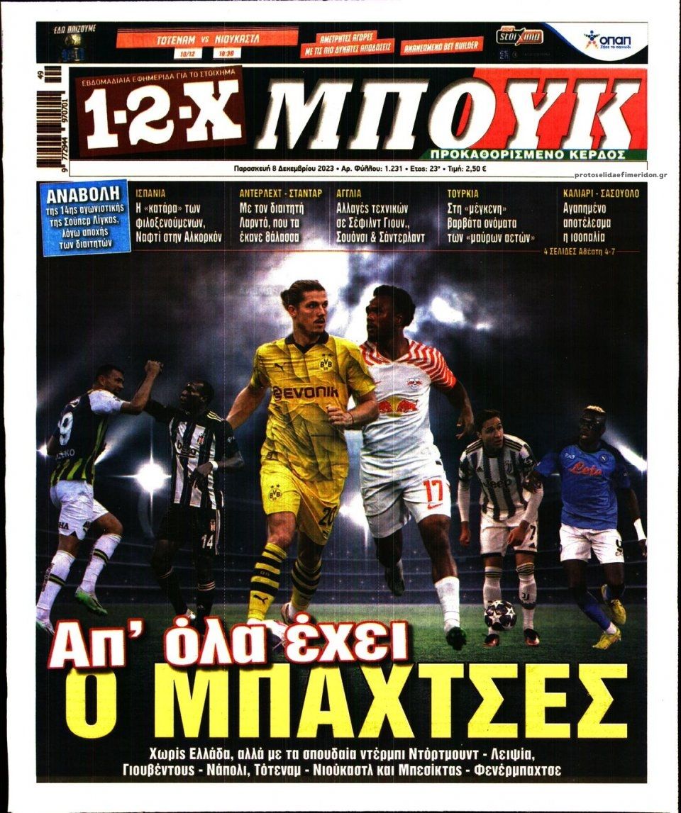 Πρωτοσέλιδο εφημερίδας 12x