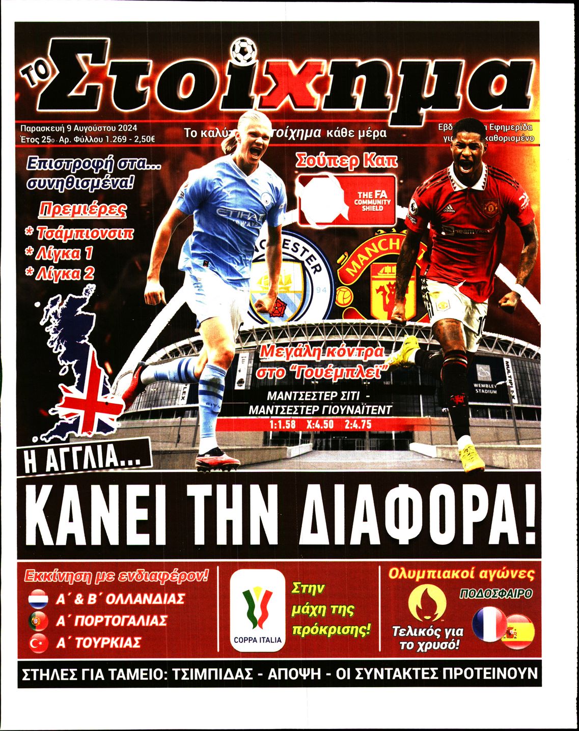 Πρωτοσέλιδο εφημερίδας Στοίχημα