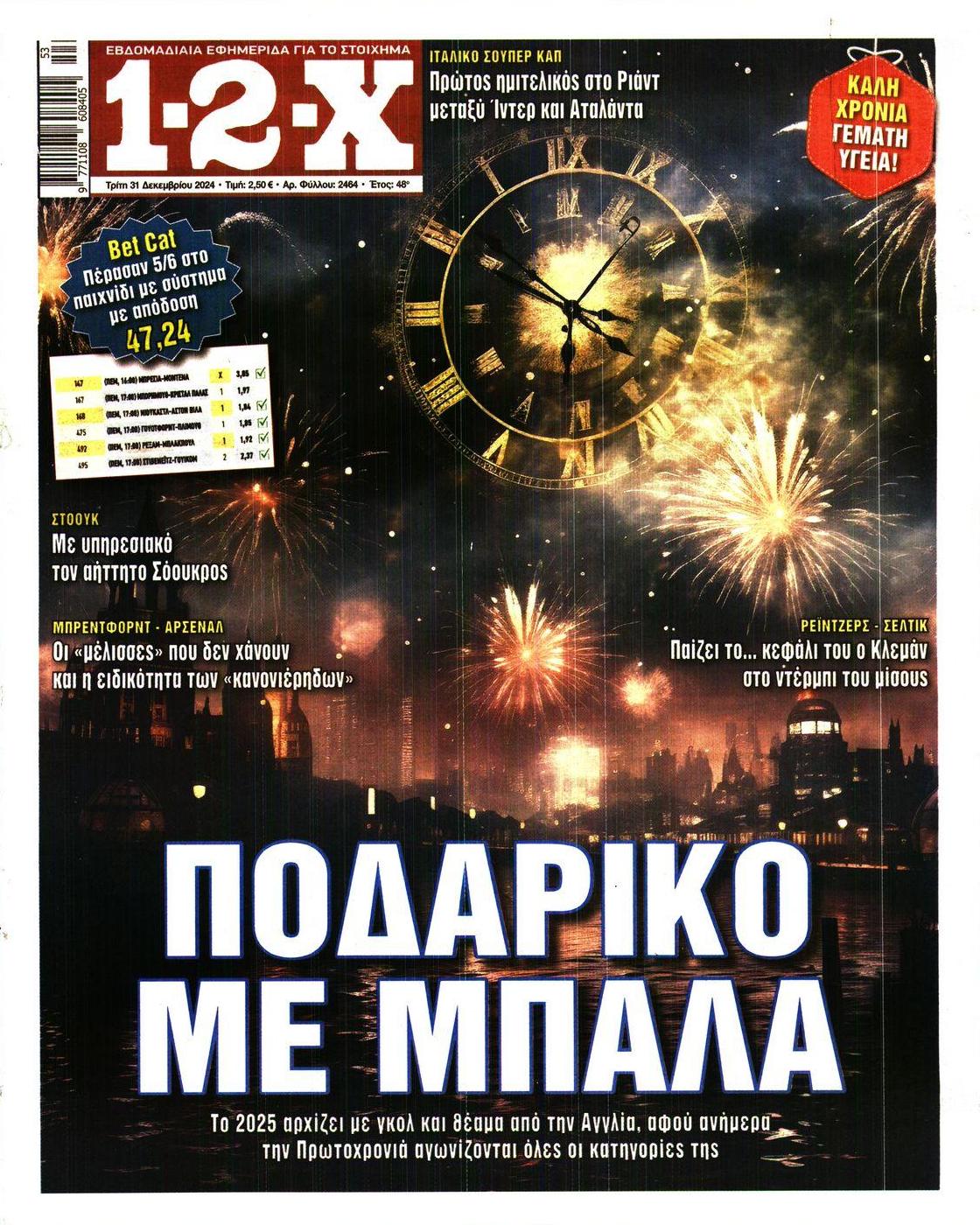 Πρωτοσέλιδο εφημερίδας 12x