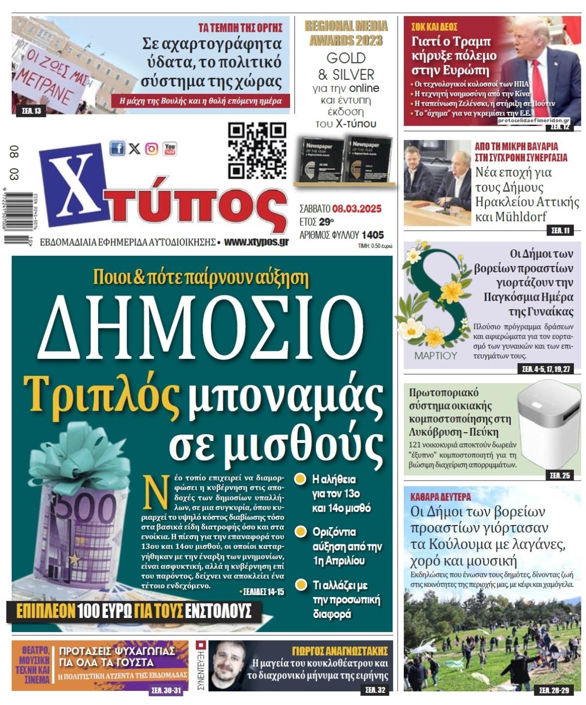 Πρωτοσέλιδο εφημερίδας Χτύπος