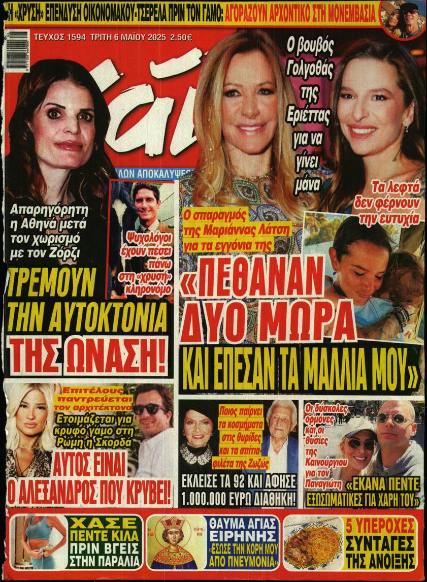 Πρωτοσέλιδο εφημερίδας ΧΑΙ
