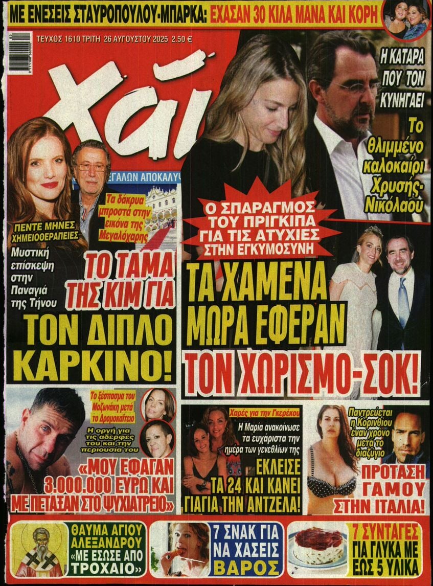 Πρωτοσέλιδο εφημερίδας ΧΑΙ