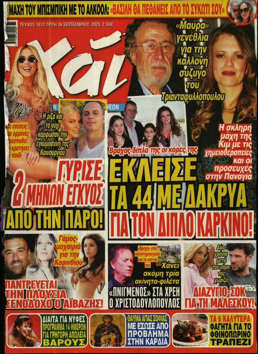 Πρωτοσέλιδο εφημερίδας ΧΑΙ