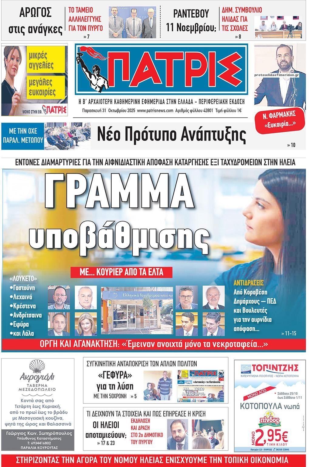 Πρωτοσέλιδο εφημερίδας 