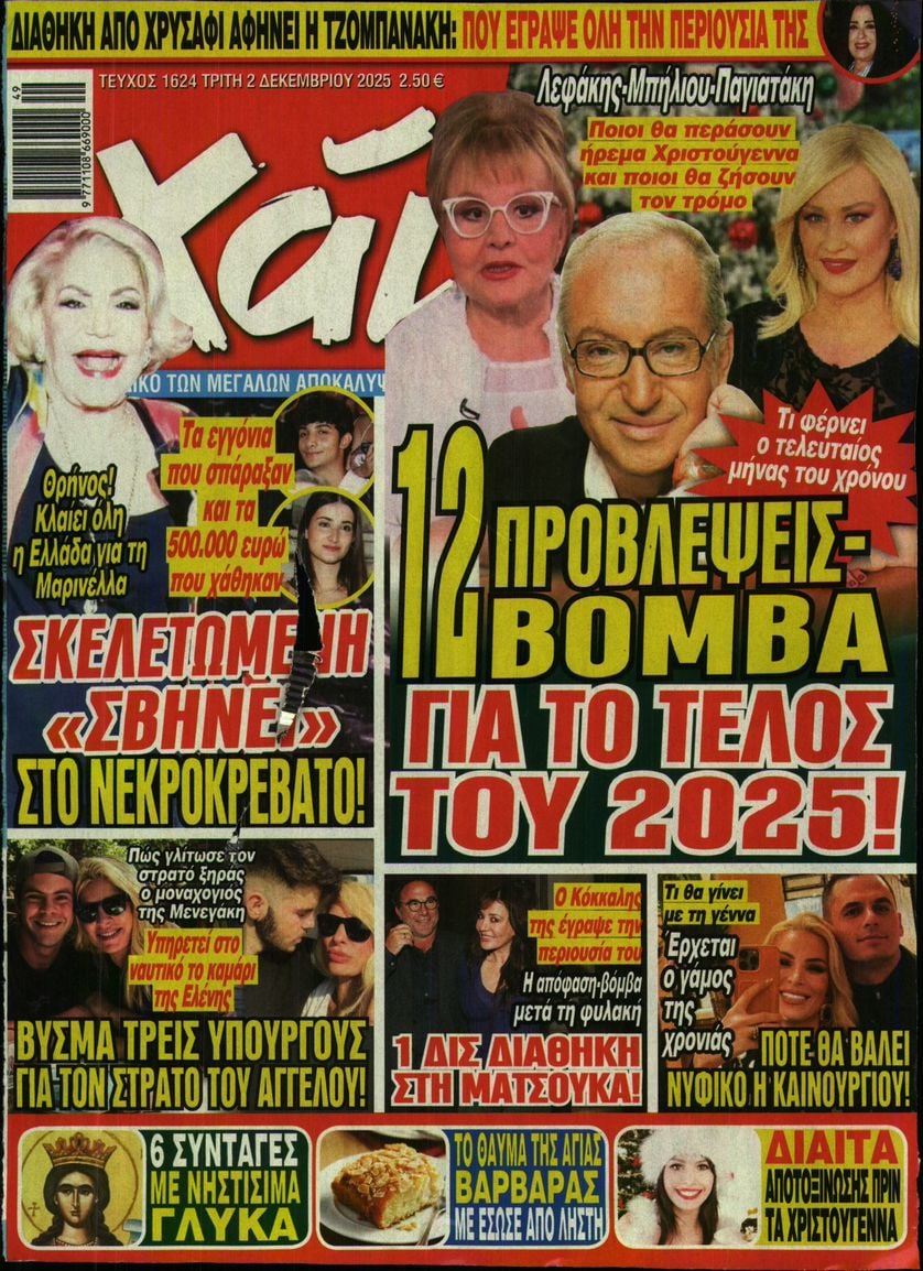 Πρωτοσέλιδο εφημερίδας ΧΑΙ