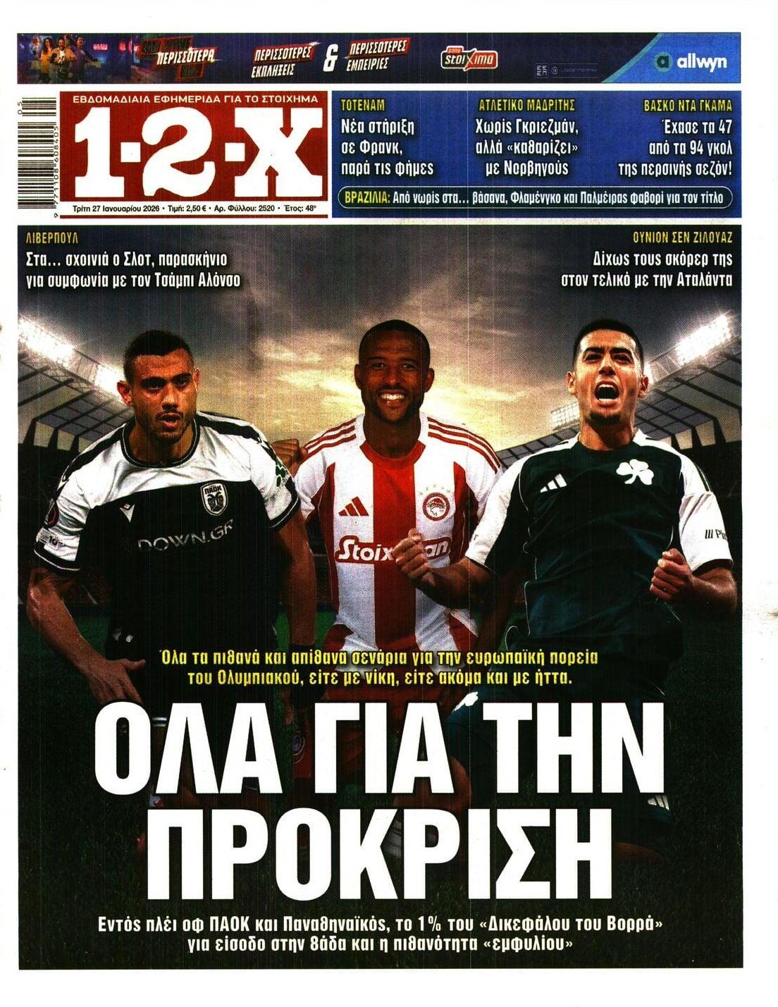 Πρωτοσέλιδο εφημερίδας 12x