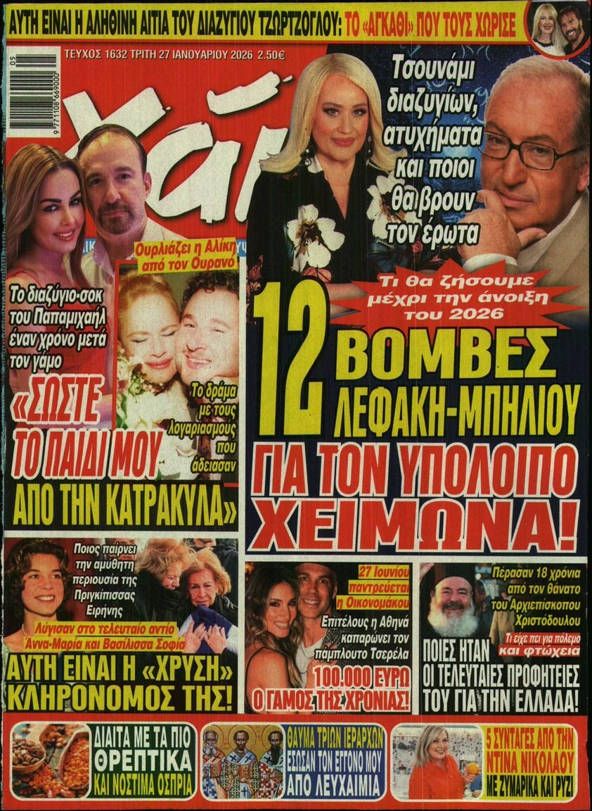 Πρωτοσέλιδο εφημερίδας ΧΑΙ