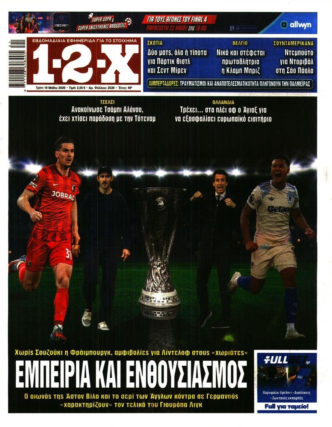 Πρωτοσέλιδο εφημερίδας 12x