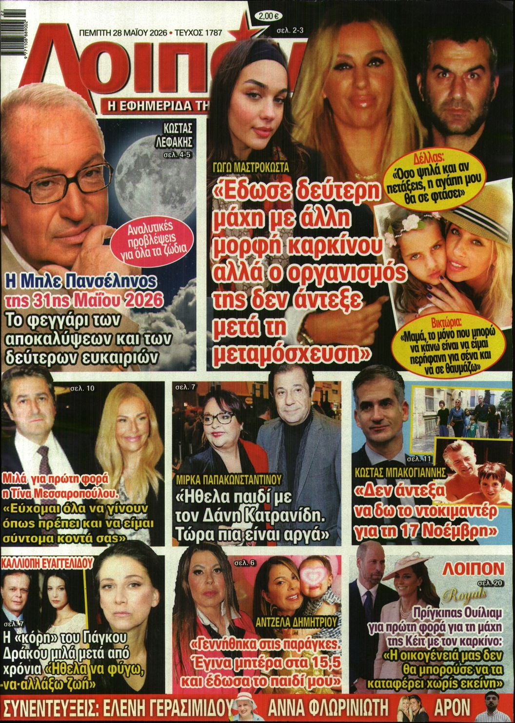 Πρωτοσέλιδο εφημερίδας ΛΟΙΠΟΝ