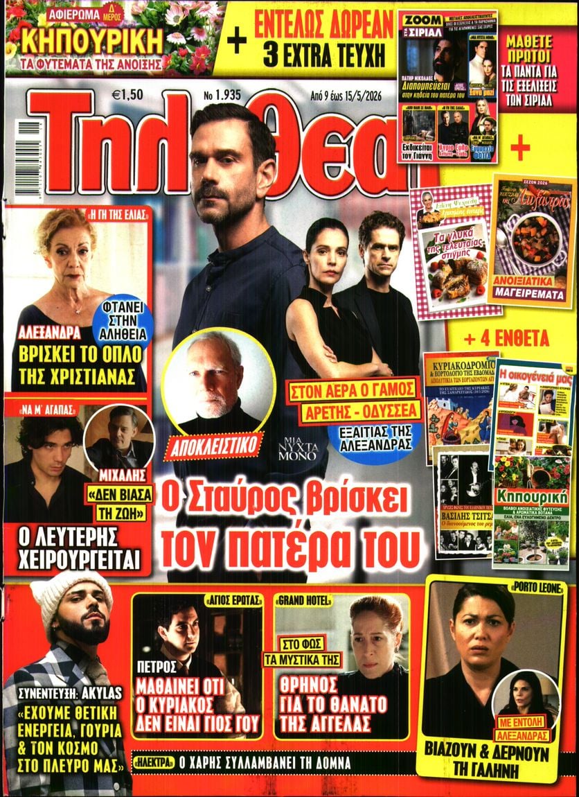 Πρωτοσέλιδο εφημερίδας ΤΗΛΕΘΕΑΤΗΣ